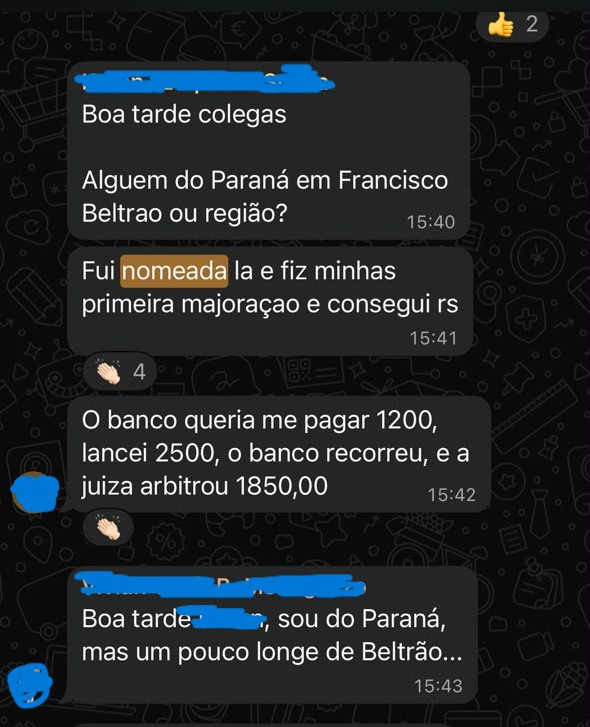 Aluna relatando nomeação e majoração de honorários periciais
